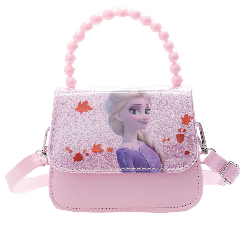 Τσάντα πριγκίπισσας από PU δέρμα με σχέδιο καρτούν, αναπνεύσιμος σχεδιασμός, επένδυση πολυεστέρα, τσάντα ώμου