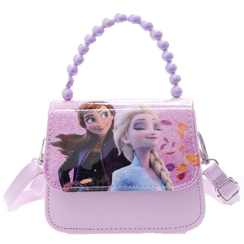 Τσάντα πριγκίπισσας από PU δέρμα με σχέδιο καρτούν, αναπνεύσιμος σχεδιασμός, επένδυση πολυεστέρα, τσάντα ώμου