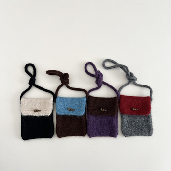 Παιδικό πλεκτό πορτοφόλι για κέρματα - unisex, για μαθητές πρωτοβάθμιας εκπαίδευσης, βαμβακερή επένδυση, Έκδοση Χειμώνας 2025