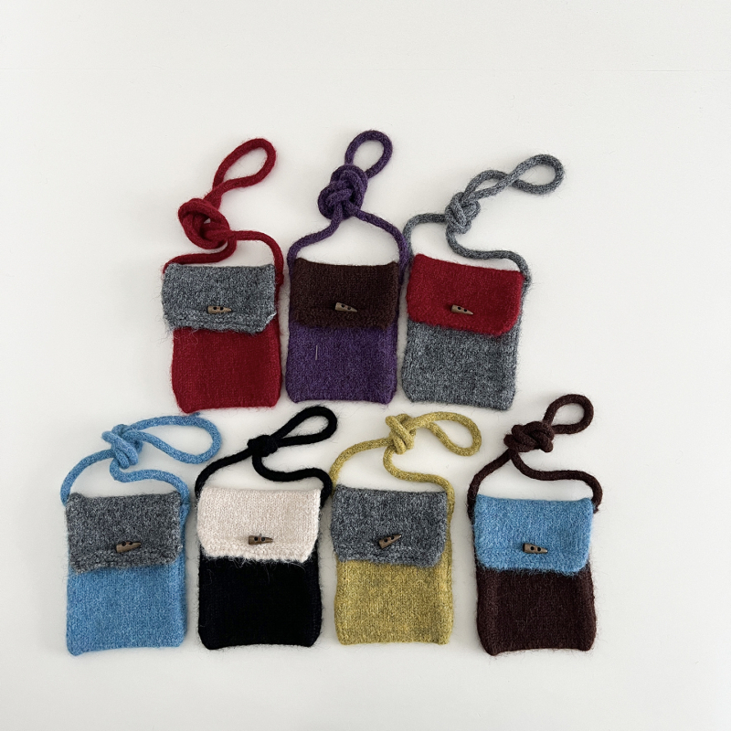 Παιδικό πλεκτό πορτοφόλι για κέρματα - unisex, για μαθητές πρωτοβάθμιας εκπαίδευσης, βαμβακερή επένδυση, Έκδοση Χειμώνας 2025