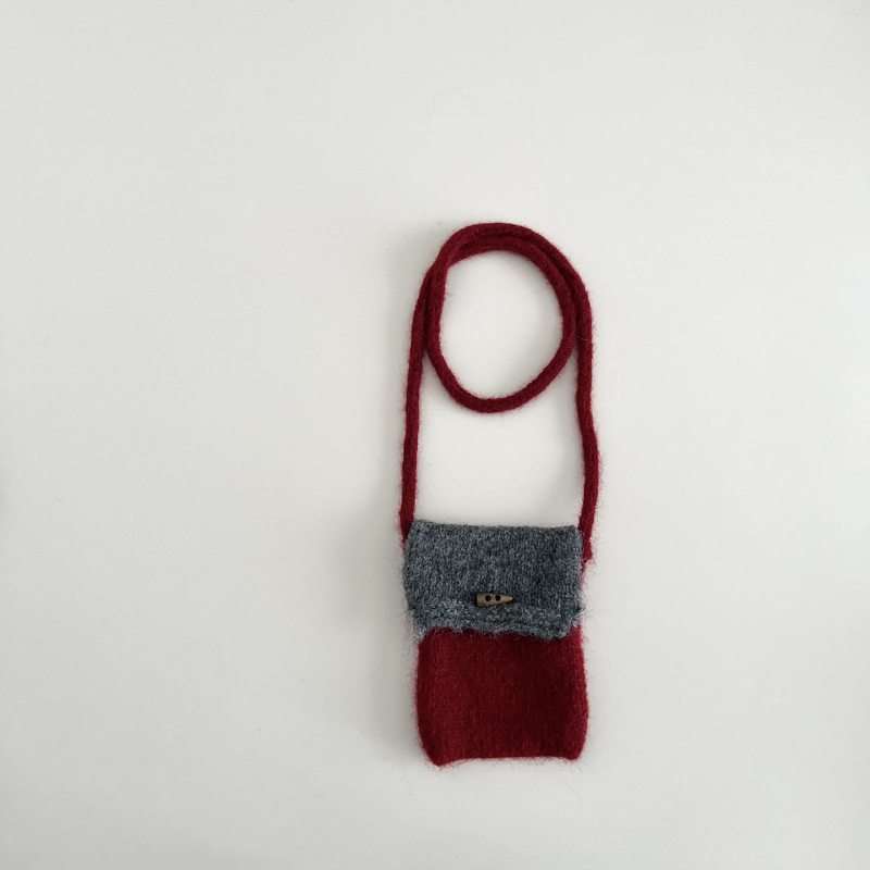 Παιδικό πλεκτό πορτοφόλι για κέρματα - unisex, για μαθητές πρωτοβάθμιας εκπαίδευσης, βαμβακερή επένδυση, Έκδοση Χειμώνας 2025