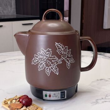 Kerámiából készült főzetkészítő fazék, 3-4 L, 220V, 400-500W, gombos vezérlés