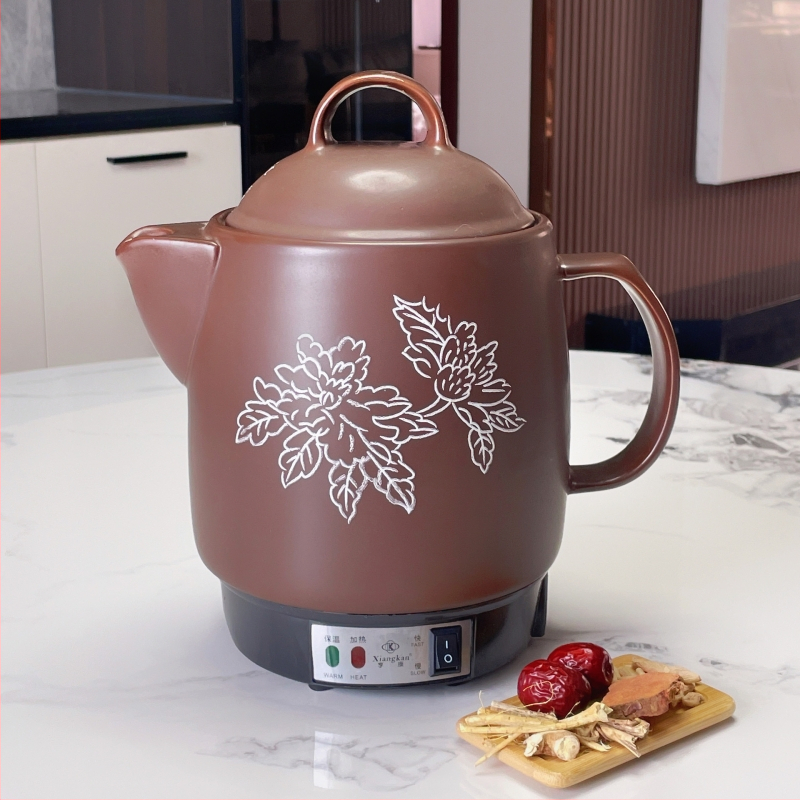 Kerámiából készült főzetkészítő fazék, 3-4 L, 220V, 400-500W, gombos vezérlés