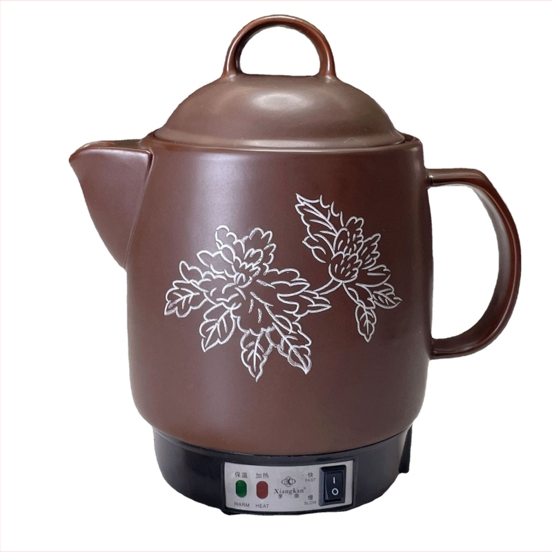 Kerámiából készült főzetkészítő fazék, 3-4 L, 220V, 400-500W, gombos vezérlés