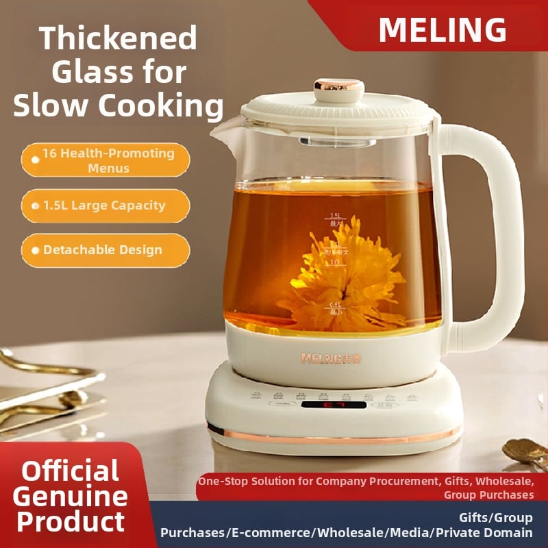 Meiling MJ-L15701 Egészséges teáskanna, boroszilikát üvegből, 1.8 L, digitális termosztát, érintéses vezérlés, 220V, 500–1000W