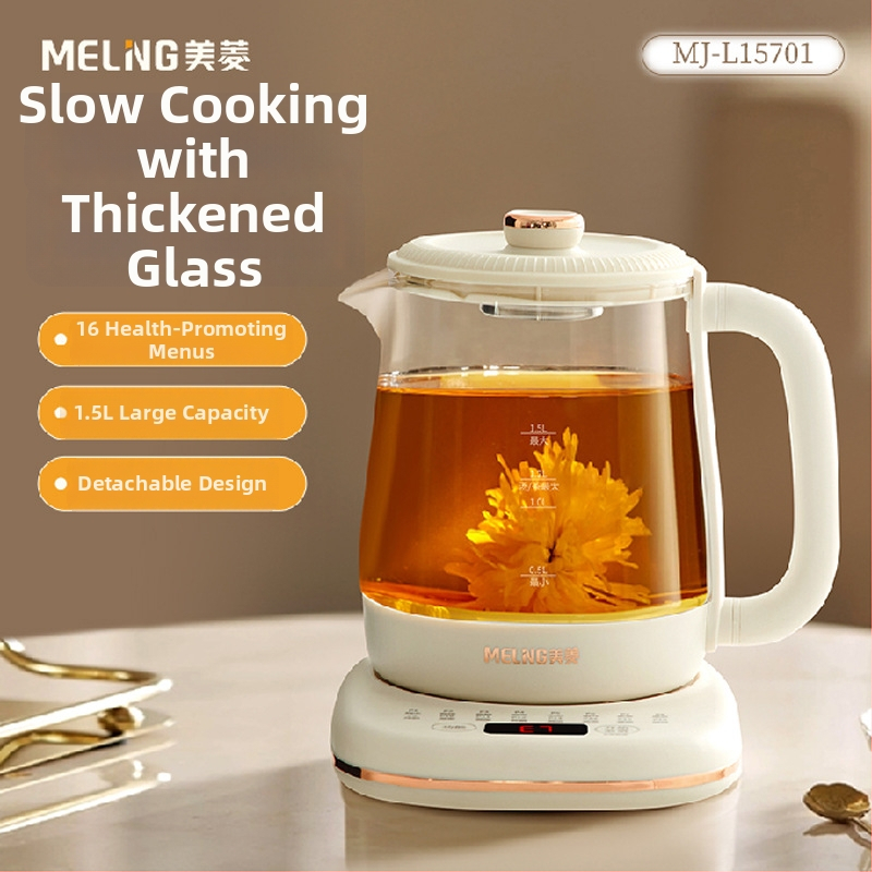 Meiling MJ-L15701 Egészséges teáskanna, boroszilikát üvegből, 1.8 L, digitális termosztát, érintéses vezérlés, 220V, 500–1000W