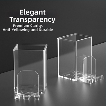 Fali akril fogkefetartó, műanyagból, 2 rekesz, testreszabható, adagoló nélkül