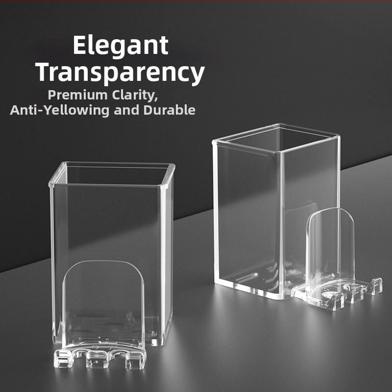 Fali akril fogkefetartó, műanyagból, 2 rekesz, testreszabható, adagoló nélkül