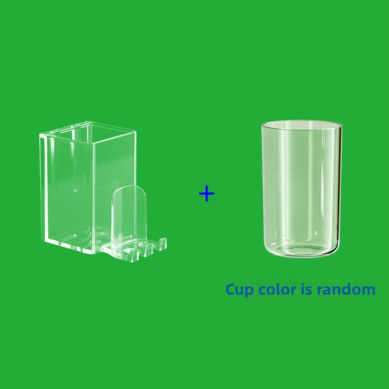 Fali akril fogkefetartó, műanyagból, 2 rekesz, testreszabható, adagoló nélkül