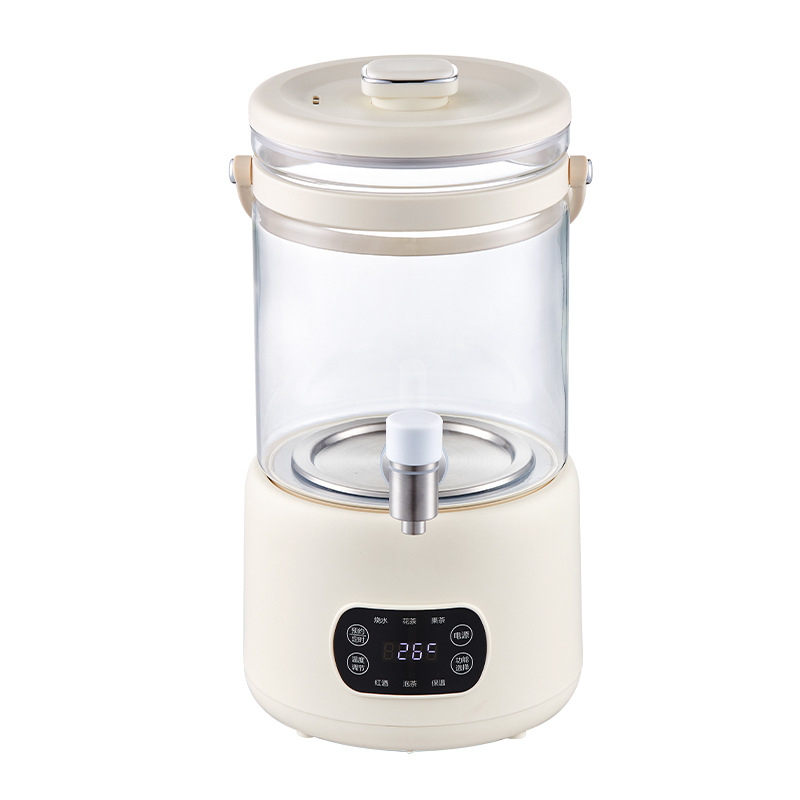 Multi-funkciós Health Pot vízmelegítő, modell KBE830, kapacitás 3-4 L, 220 V, 1000 W, test boroszilikát üvegből