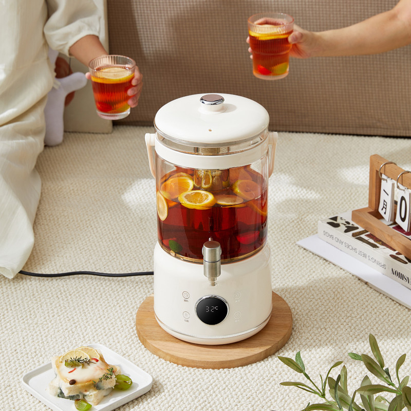 Health Pot boroszilikát üvegből készült elektromos tea főző, 3–4 L, digitális termosztáttal, 220V, 500–1000W, gyógynövény főzethez