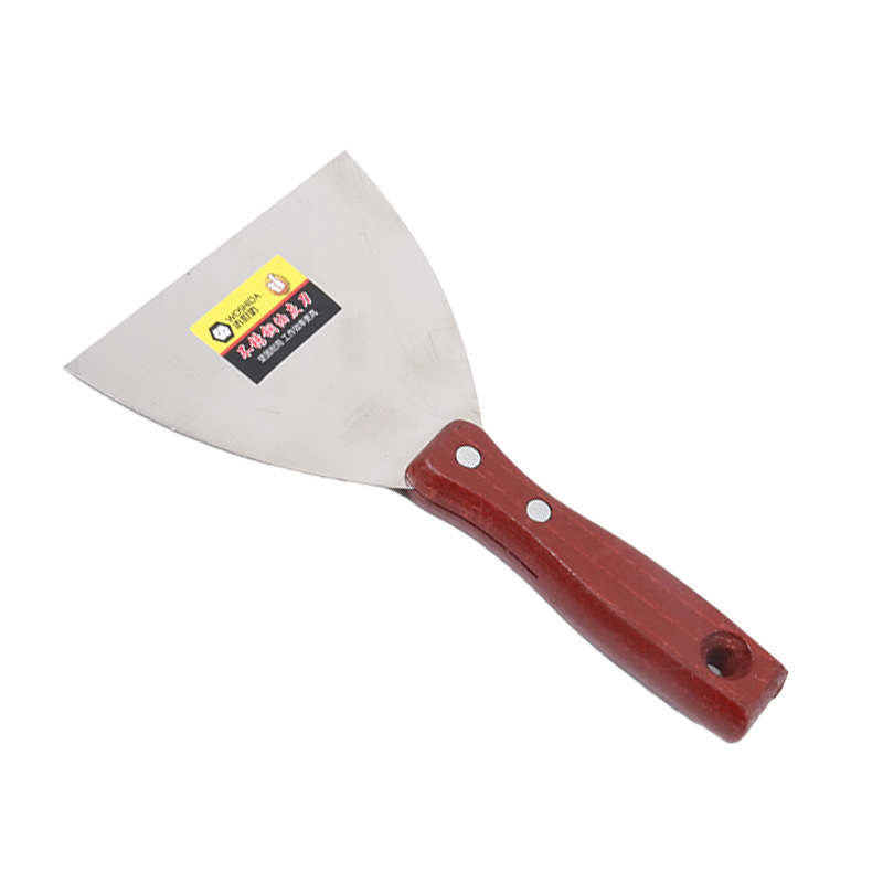 Cuțit de chit, lamă plată, cu canelură pe mâner, pentru chit și vopsire