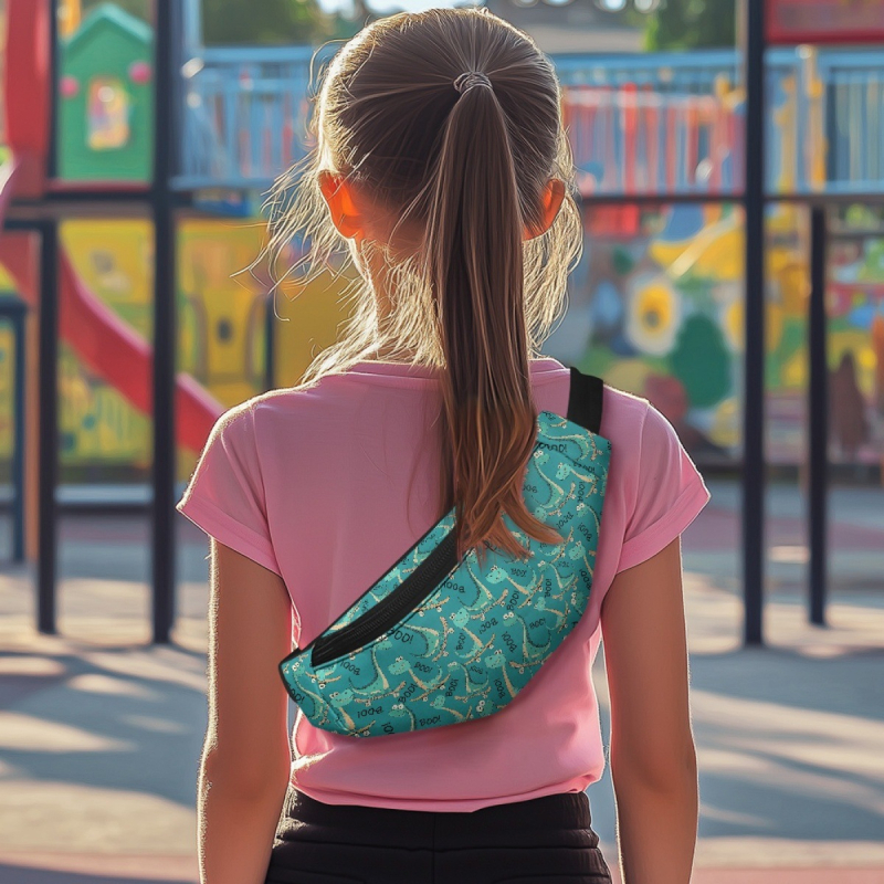 FOR U Τσάντα θωρακική με εκτύπωση δεινοσαύρου για παιδιά, καθημερινή crossbody, πολυεστέρας, προσαρμόσιμο σχέδιο και εικόνα