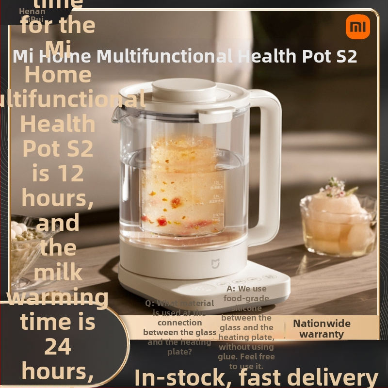 Xiaomi Mijia Health Pot S2, 1-1,5 L, keramikus belső tartály, üveg test, 500-1000 W, 220 V, érintéses vezérlés