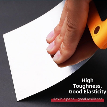 Rozsdamentes acél kaparó és glettelő kés falakhoz – lapos élű penge, strapabíró, többfunkciós eszköz