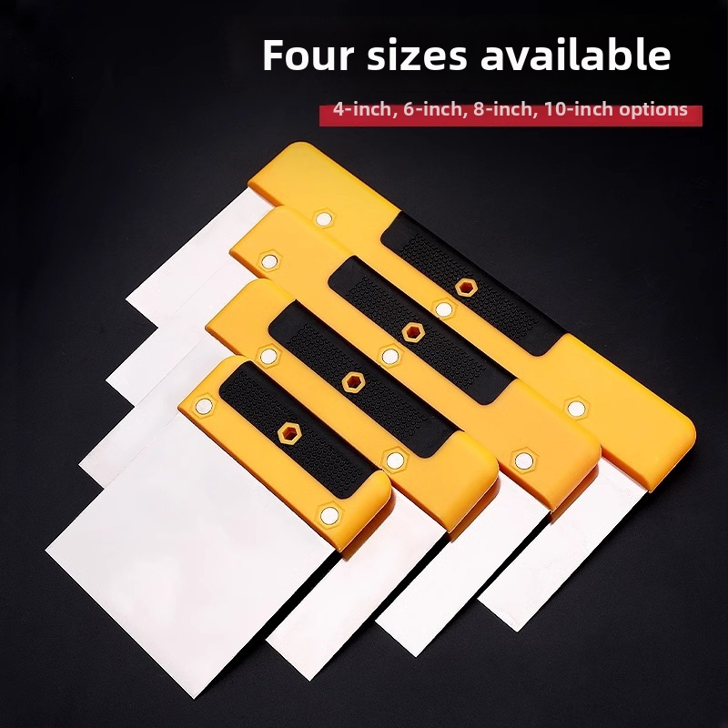 Rozsdamentes acél kaparó és glettelő kés falakhoz – lapos élű penge, strapabíró, többfunkciós eszköz