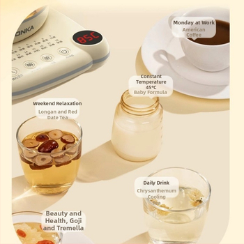 Ceainic sănătos multifuncțional, corp din sticlă, termostat digital, control cu microcomputer, capacitate 2–3 L, 220V, 1000W