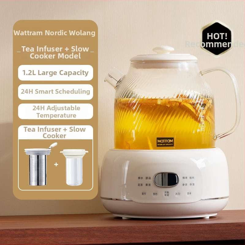 Ceainic de sănătate pentru ceai, capacitate ≤1 L, 220V, 300–350W, vas interior ceramic cu control tactil de microcomputer, menținere automată a temperaturii