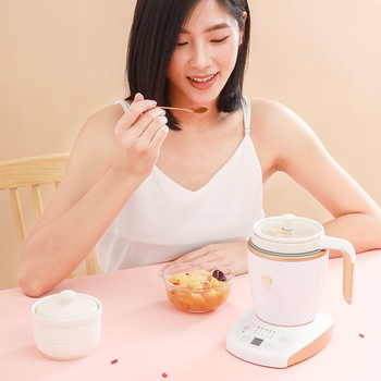 Keramički lonac za zdravlje za jednu osobu — električni lonac za kašu i juhu s ptičjim gnijezdom, 500 ml, 220 V, 140 W, dodirno upravljanje, model C1-150