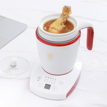 Keramički lonac za zdravlje za jednu osobu — električni lonac za kašu i juhu s ptičjim gnijezdom, 500 ml, 220 V, 140 W, dodirno upravljanje, model C1-150