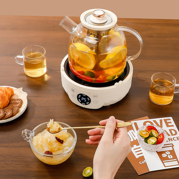 Zdravstveni čajnik od borosilikatnog stakla, kapacitet 1–1,5 L, snaga 500 W, model 7D01