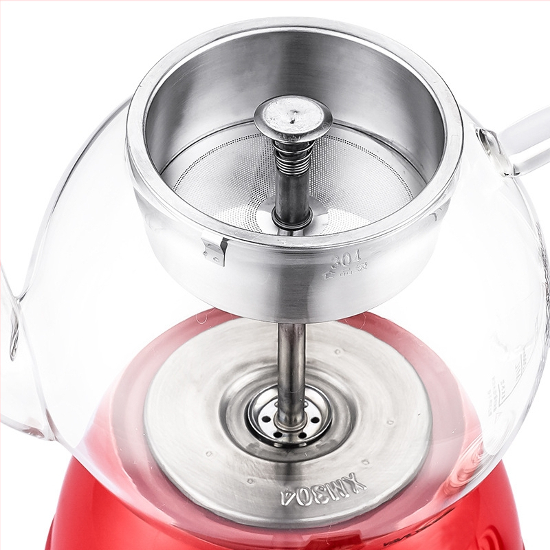 Ceainic electric pentru ceai cu sticlă borosilicat de înaltă calitate, model WA-905, 220 V, 800 W, control mecanic