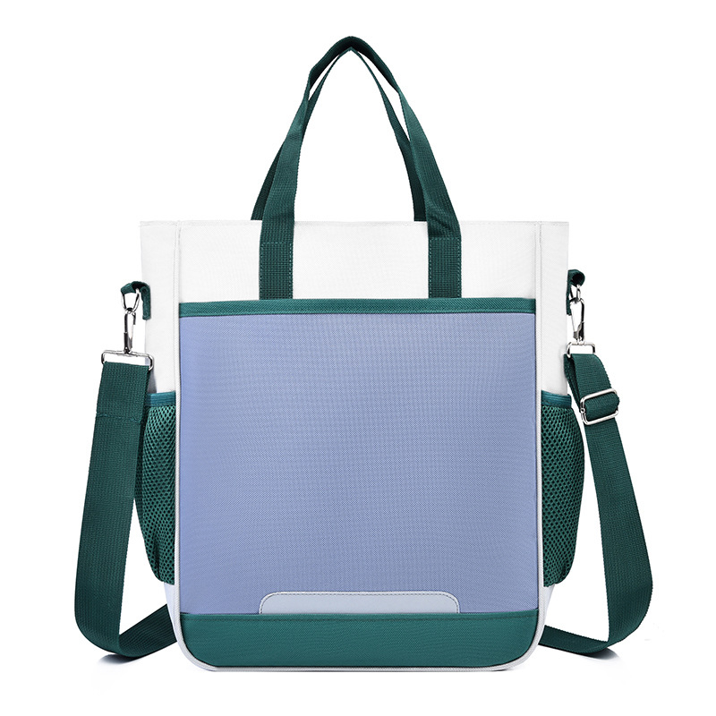 Torba za dopunsku nastavu za učenike osnovne škole s logom, Oxford tkanina, ergonomski stražnji panel, prozračna i lagana, unisex, za 5.–6. razred