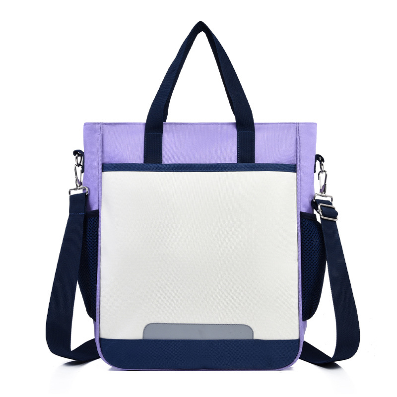 Torba za dopunsku nastavu za učenike osnovne škole s logom, Oxford tkanina, ergonomski stražnji panel, prozračna i lagana, unisex, za 5.–6. razred