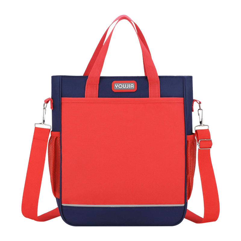 Torba za dopunsku nastavu za učenike osnovne škole s logom, Oxford tkanina, ergonomski stražnji panel, prozračna i lagana, unisex, za 5.–6. razred