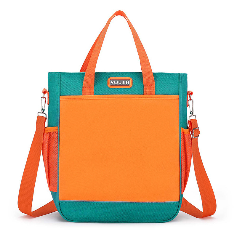 Torba za dopunsku nastavu za učenike osnovne škole s logom, Oxford tkanina, ergonomski stražnji panel, prozračna i lagana, unisex, za 5.–6. razred