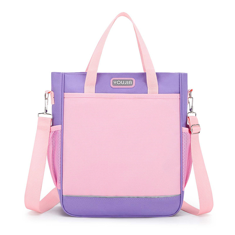 Torba za dopunsku nastavu za učenike osnovne škole s logom, Oxford tkanina, ergonomski stražnji panel, prozračna i lagana, unisex, za 5.–6. razred