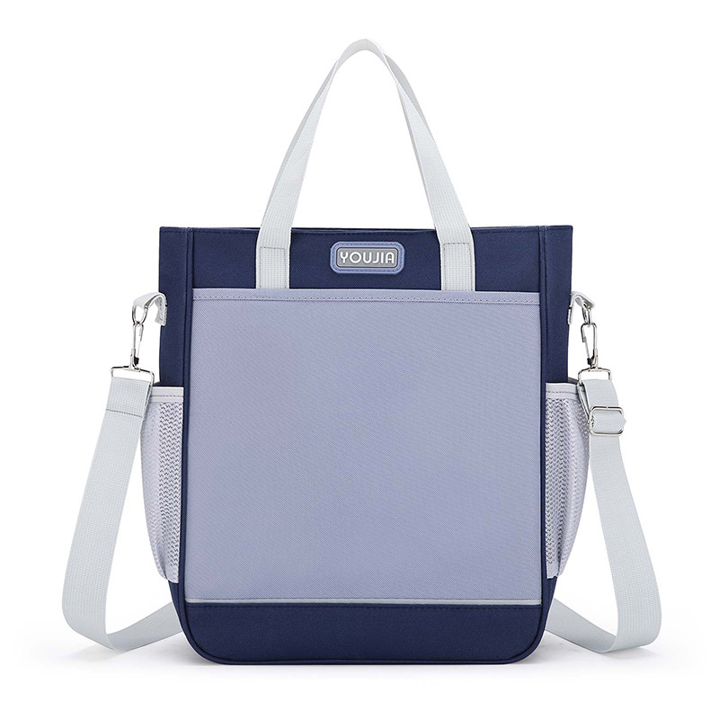 Torba za dopunsku nastavu za učenike osnovne škole s logom, Oxford tkanina, ergonomski stražnji panel, prozračna i lagana, unisex, za 5.–6. razred