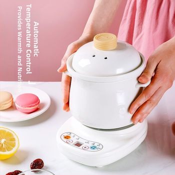 Vas ceramic pentru bebeluși, 1,2 L, 220V, 400–500W, Termostat digital, Control cu buton