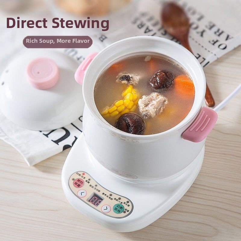 Vas ceramic pentru bebeluși, 1,2 L, 220V, 400–500W, Termostat digital, Control cu buton