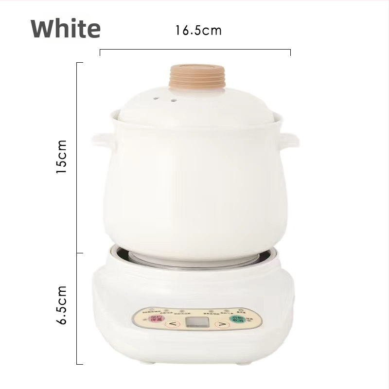 Vas ceramic pentru bebeluși, 1,2 L, 220V, 400–500W, Termostat digital, Control cu buton