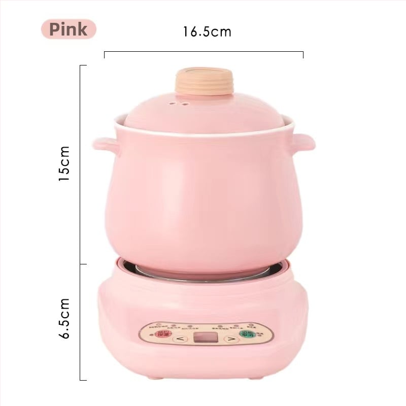 Vas ceramic pentru bebeluși, 1,2 L, 220V, 400–500W, Termostat digital, Control cu buton