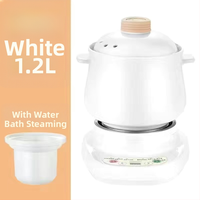 Vas ceramic pentru bebeluși, 1,2 L, 220V, 400–500W, Termostat digital, Control cu buton