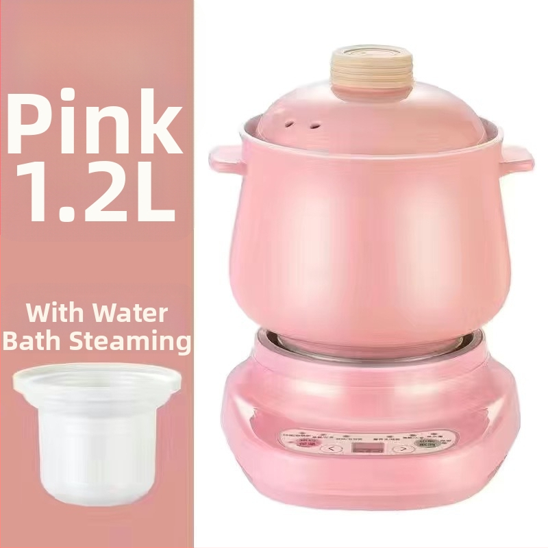 Vas ceramic pentru bebeluși, 1,2 L, 220V, 400–500W, Termostat digital, Control cu buton