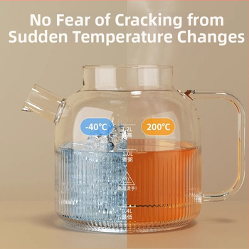 Ceainic KH-1826 pentru sănătate, corp din sticlă, 1200ml, 220V, 500W, Termostat Digital