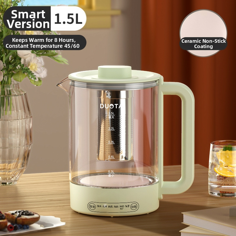 Ceainic de sănătate multifuncțional pentru casă și birou – capacitate 1 L sau mai mică, 220 V, 300–350 W, rezervor interior ceramic, control mecanic