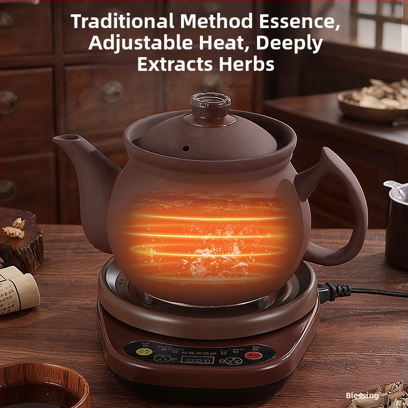 Decoction Pot Yuejin — corp ceramic, capacitate peste 4L, 220V
