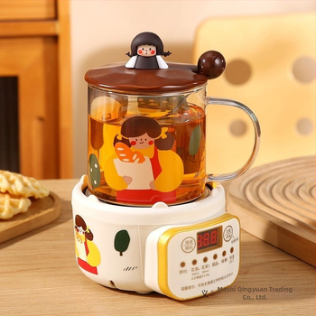 Ceainic mini pentru o singură persoană — vas interior ceramic, termostat cu expansiune a lichidului, 220V, 300–350W, capacitate până la 1 L