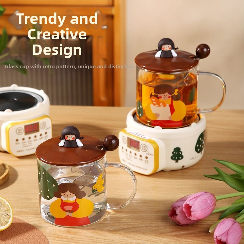 Ceainic mini pentru o singură persoană — vas interior ceramic, termostat cu expansiune a lichidului, 220V, 300–350W, capacitate până la 1 L