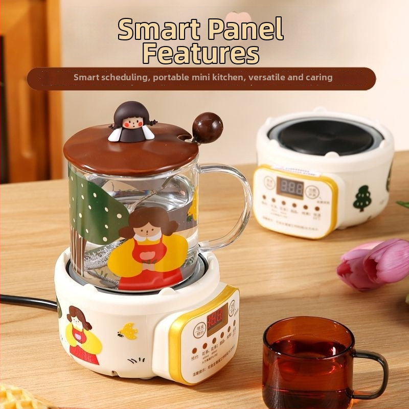 Ceainic mini pentru o singură persoană — vas interior ceramic, termostat cu expansiune a lichidului, 220V, 300–350W, capacitate până la 1 L