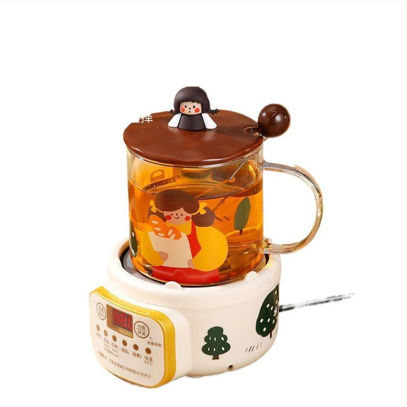 Ceainic mini pentru o singură persoană — vas interior ceramic, termostat cu expansiune a lichidului, 220V, 300–350W, capacitate până la 1 L