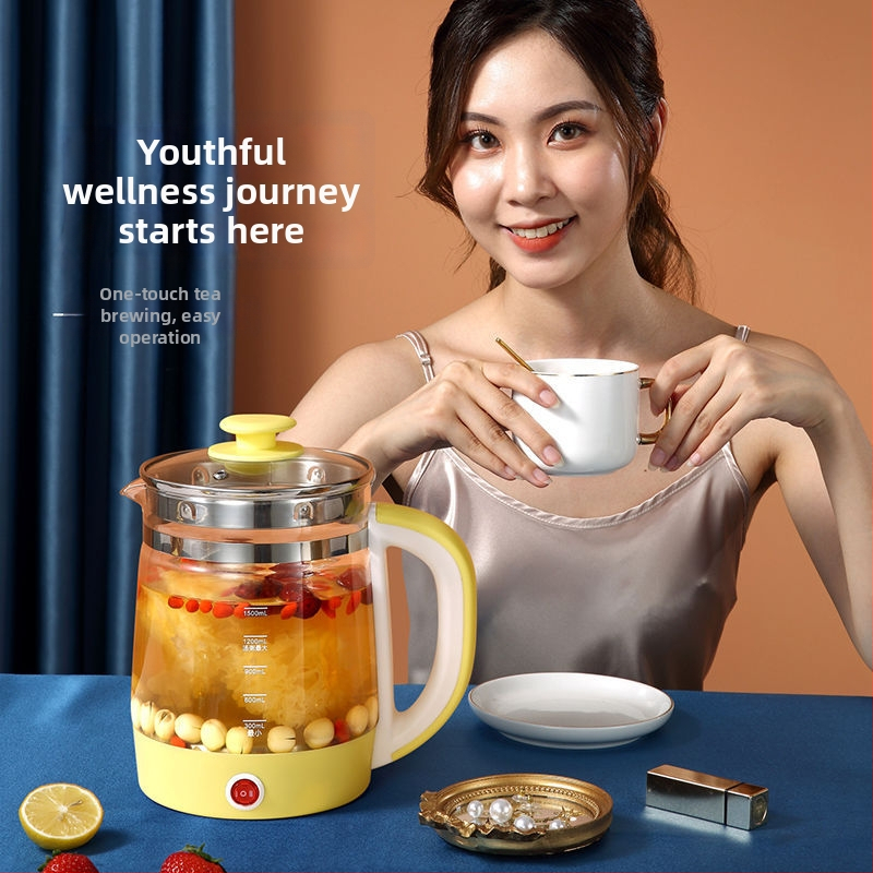 Health Pot YS-02, capacitate 1.5-2L, corp din lut Zisha, vas interior ceramic, 220V 300-350W