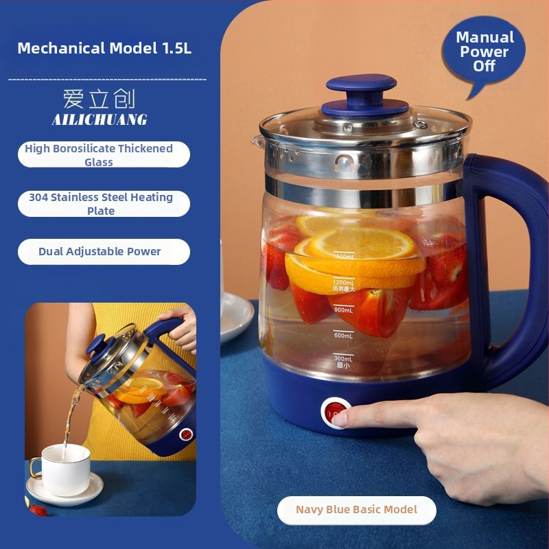 Health Pot YS-02, capacitate 1.5-2L, corp din lut Zisha, vas interior ceramic, 220V 300-350W