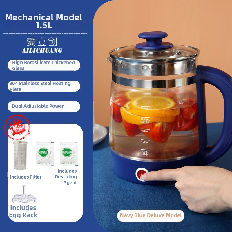 Health Pot YS-02, capacitate 1.5-2L, corp din lut Zisha, vas interior ceramic, 220V 300-350W