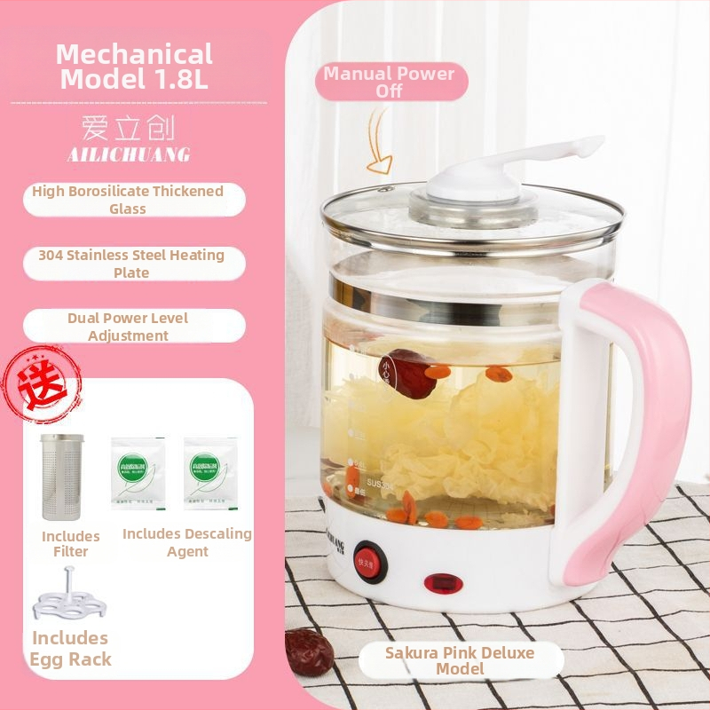 Health Pot YS-02, capacitate 1.5-2L, corp din lut Zisha, vas interior ceramic, 220V 300-350W