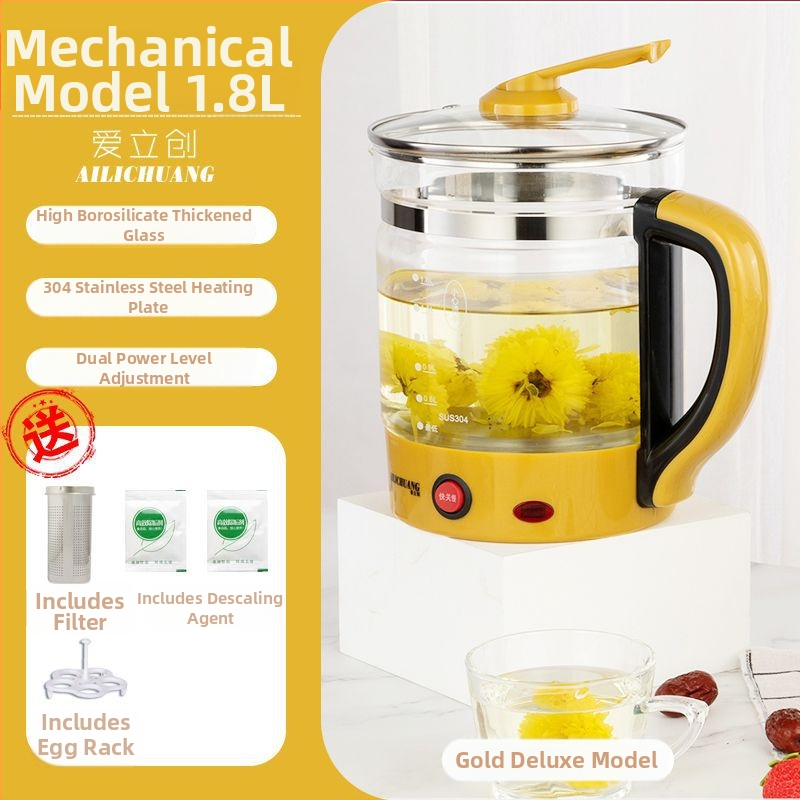 Health Pot YS-02, capacitate 1.5-2L, corp din lut Zisha, vas interior ceramic, 220V 300-350W